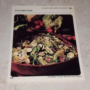 The Betty Crocker Recipe Card Library REPLACEMENT CARDS SALADS 1971